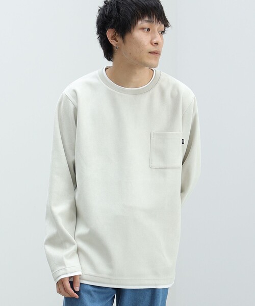 フェイクスエード クルーネック ロングスリーブ Tシャツ（Tシャツ/カットソー）｜BEAMS HEART（ビームスハート）