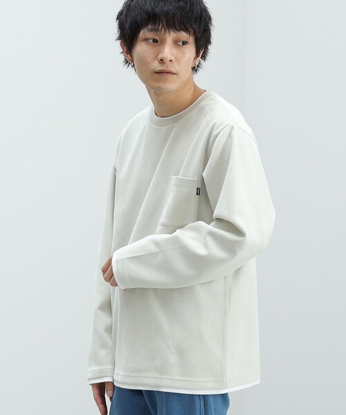 フェイクスエード クルーネック ロングスリーブ Tシャツ（Tシャツ/カットソー）｜BEAMS HEART（ビームスハート）