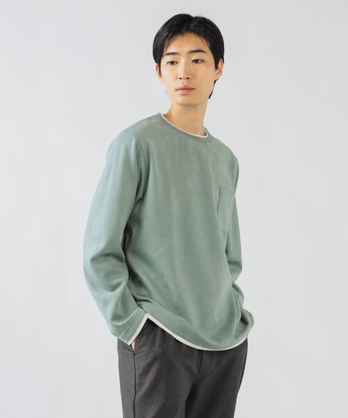 フェイクスエード クルーネック ロングスリーブ Tシャツ（Tシャツ/カットソー）｜BEAMS HEART（ビームスハート）