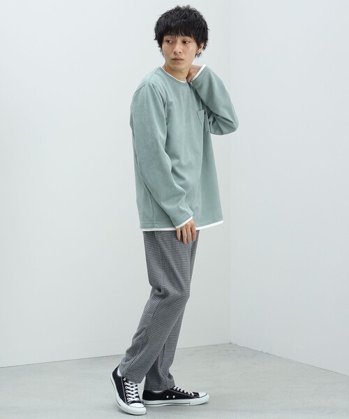 フェイクスエード クルーネック ロングスリーブ Tシャツ（Tシャツ/カットソー）｜BEAMS HEART（ビームスハート）