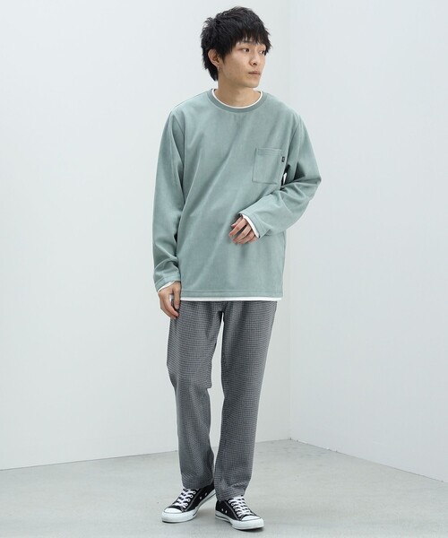フェイクスエード クルーネック ロングスリーブ Tシャツ（Tシャツ/カットソー）｜BEAMS HEART（ビームスハート）