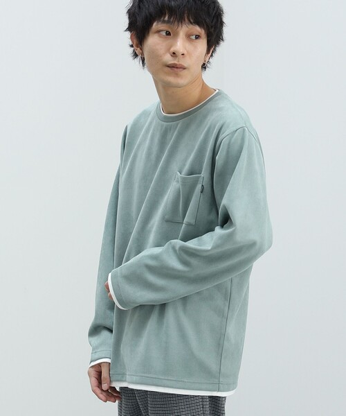 フェイクスエード クルーネック ロングスリーブ Tシャツ（Tシャツ/カットソー）｜BEAMS HEART（ビームスハート）