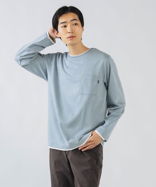フェイクスエード クルーネック ロングスリーブ Tシャツ（Tシャツ/カットソー）｜BEAMS HEART（ビームスハート）