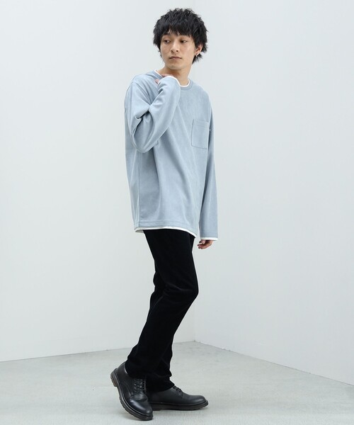フェイクスエード クルーネック ロングスリーブ Tシャツ（Tシャツ/カットソー）｜BEAMS HEART（ビームスハート）