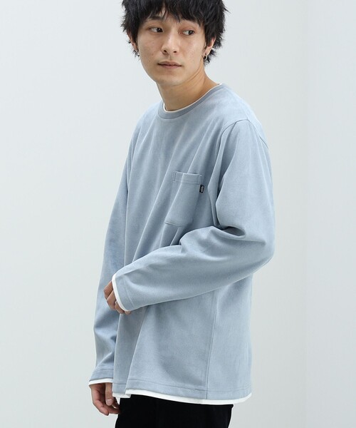フェイクスエード クルーネック ロングスリーブ Tシャツ（Tシャツ/カットソー）｜BEAMS HEART（ビームスハート）