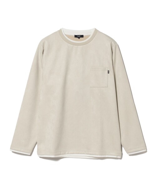 BEAMS HEART（ビームスハート）の「フェイクスエード クルーネック ロングスリーブ Tシャツ（Tシャツ/カットソー・メンズ・ブルー系その他/グリーン系その他/ホワイト系その他5・LARGE/MEDIUM/X-LARGE/SMALL）」の10枚目の写真