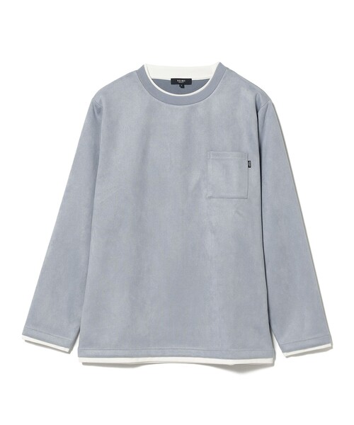 BEAMS HEART（ビームスハート）の「フェイクスエード クルーネック ロングスリーブ Tシャツ（Tシャツ/カットソー・メンズ・ブルー系その他/グリーン系その他/ホワイト系その他5・LARGE/MEDIUM/X-LARGE/SMALL）」の6枚目の写真