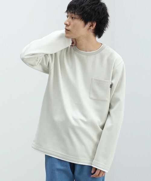 フェイクスエード クルーネック ロングスリーブ Tシャツ（Tシャツ/カットソー）｜BEAMS HEART（ビームスハート）