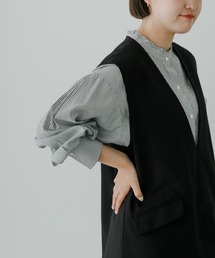 URBAN RESEARCH | フリルカラータックスリーブブラウス(シャツ/ブラウス)