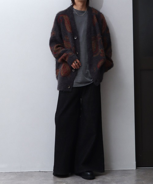 シャギー×モヘアタッチファー オーバーサイズ ニット