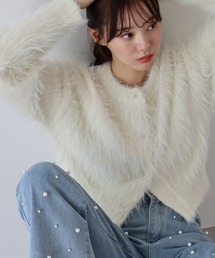 BLUEEAST | シャギーニットショートカーディガン(カーディガン/ボレロ)