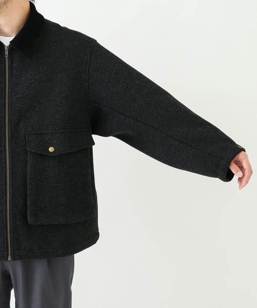 URBAN RESEARCH Sonny Label（アーバンリサーチサニーレーベル）の「ストレッチメルトンショートブルゾン（ブルゾン・メンズ・ネイビー/チャコールグレー・MEDIUM/LARGE）」の19枚目の写真