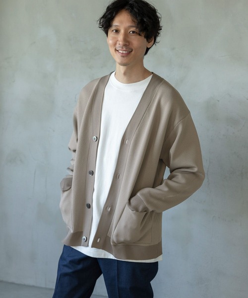 GLOBAL WORK（グローバルワーク）の「リッチライトニットVカーディガン/柄/967737（カーディガン/ボレロ・メンズ・グレー系その他3/ダークグレー/ホワイト系その他2/その他・X-LARGE/MEDIUM/LARGE/SMALL）」の3枚目の写真