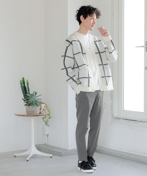 GLOBAL WORK（グローバルワーク）の「リッチライトニットVカーディガン/柄/967737（カーディガン/ボレロ・メンズ・グレー系その他3/ダークグレー/ホワイト系その他2/その他・X-LARGE/MEDIUM/LARGE/SMALL）」の5枚目の写真