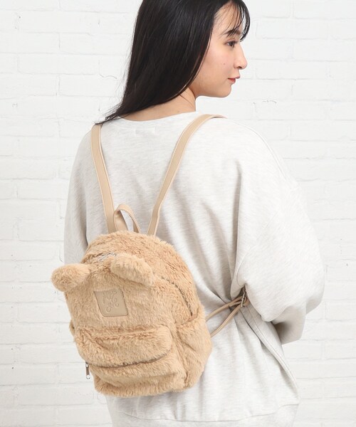 セール】もこもこくまフェイクファーリュック（バックパック/リュック