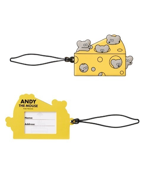 Andy(アンディ)の「gowell/ねずみのANDYラゲッジタグ(トラベルグッズ・レディース・ホワイト/イエロー・FREE)」の3枚目の写真
