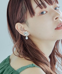 ドロップビジューパールイヤリング