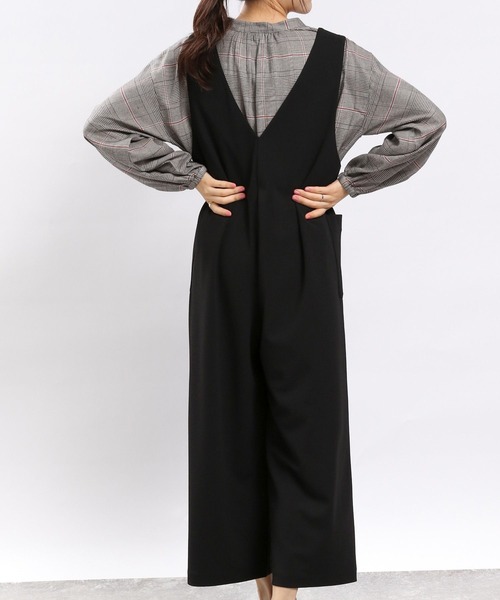 FRAMeWORK カットジョーゼットオールインワン 38 紺 FRAMeWORK カットジョーゼットオールインワン 38 紺