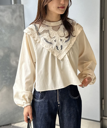 COMMRE | 【COMMRE / コムル】クロップド刺繍ブラウス(シャツ/ブラウス)