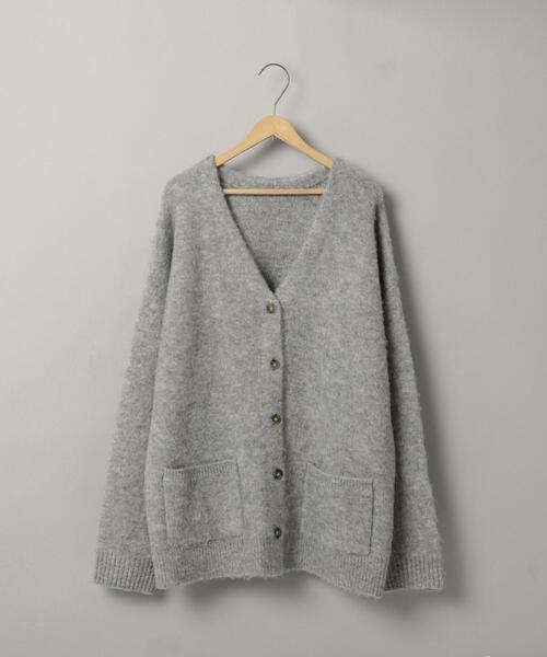 coen（コーエン）の「リラクシーVネックシャギーニットカーディガン（カーディガン/ボレロ・レディース・ケリーグリーン/クリーム/オフホワイト/グレー・FREE）」の13枚目の写真