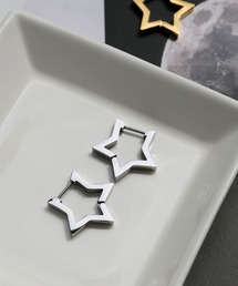 [stainless]ステンレス・スターフープピアス〈金属アレルギー対応〉