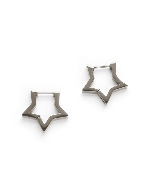 colleca la（コレカラ）の「[stainless]ステンレス・スターフープピアス〈金属アレルギー対応〉（ピアス（両耳用）・レディース・シルバー/ゴールド・ﾌﾘ-）」の4枚目の写真