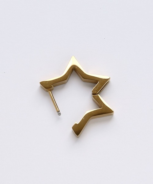 colleca la（コレカラ）の「[stainless]ステンレス・スターフープピアス〈金属アレルギー対応〉（ピアス（両耳用）・レディース・シルバー/ゴールド・ﾌﾘ-）」の6枚目の写真