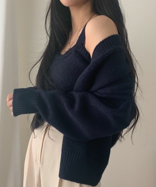 gossip!ロサンゼルス(ゴシップロサンゼルス)の「もっちりニット アンサンブル(アンサンブル・レディース・ベージュ/ブルー系その他/パープル/ネイビー・FREE)」の18枚目の写真