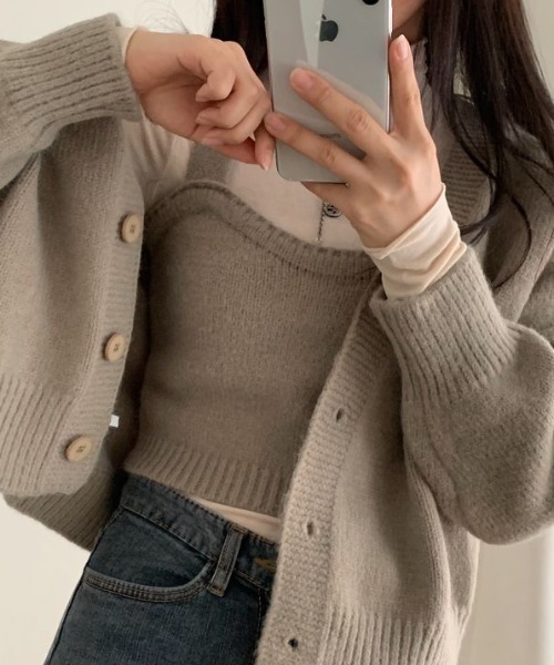 gossip!ロサンゼルス(ゴシップロサンゼルス)の「もっちりニット アンサンブル(アンサンブル・レディース・ベージュ/ブルー系その他/パープル/ネイビー・FREE)」の14枚目の写真