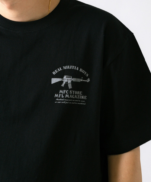 MFC STORE（エムエフシーストア）の「MFL x MFC STORE TIED GUN S/S TEE（Tシャツ/カットソー・メンズ・ブラック/ホワイト・L/M/XXL/XL/S）」の8枚目の写真