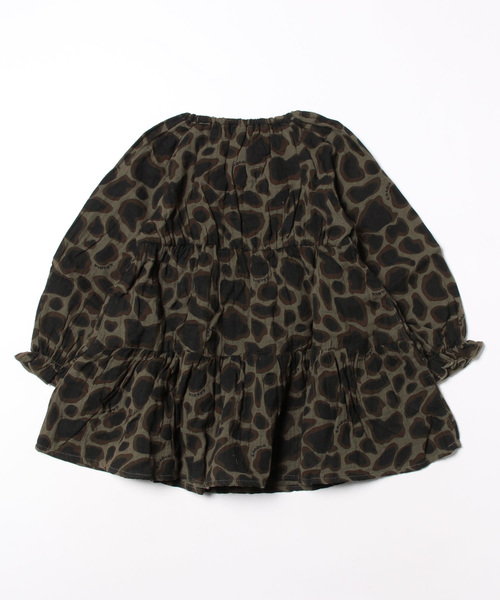 Caldia（カルディア）の「レオパード柄長袖ワンピース（ワンピース・キッズ・ホワイト/ブラウン・140/130/100/110/120）」の3枚目の写真