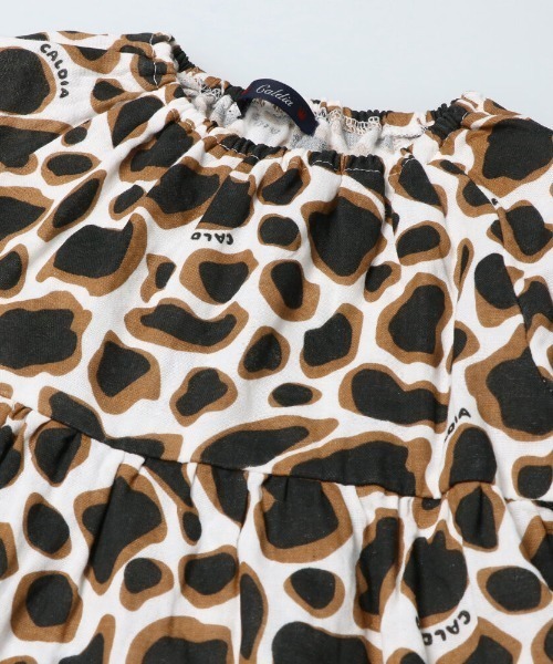 Caldia（カルディア）の「レオパード柄長袖ワンピース（ワンピース・キッズ・ホワイト/ブラウン・140/130/100/110/120）」の4枚目の写真