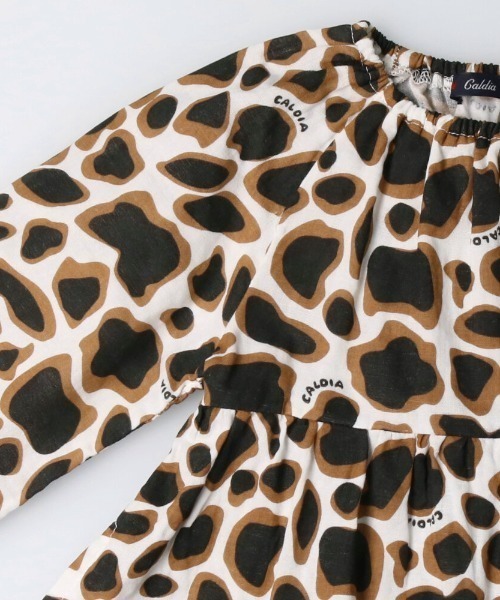 Caldia（カルディア）の「レオパード柄長袖ワンピース（ワンピース・キッズ・ホワイト/ブラウン・140/130/100/110/120）」の5枚目の写真