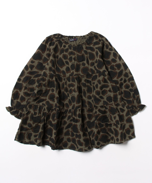 Caldia（カルディア）の「レオパード柄長袖ワンピース（ワンピース・キッズ・ホワイト/ブラウン・140/130/100/110/120）」の8枚目の写真
