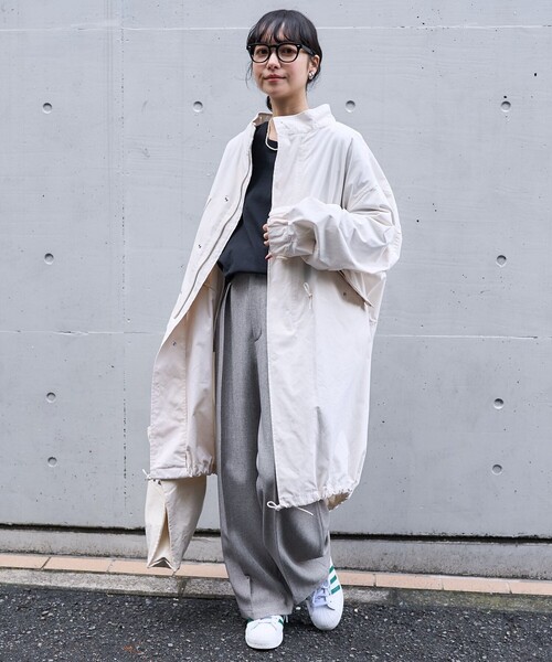 FREAK'S STORE(フリークスストア)の「M-65 モッズコート(ライナーなし)(モッズコート・レディース・オリーブ/オフホワイト/ブラック・フリ-)」の10枚目の写真