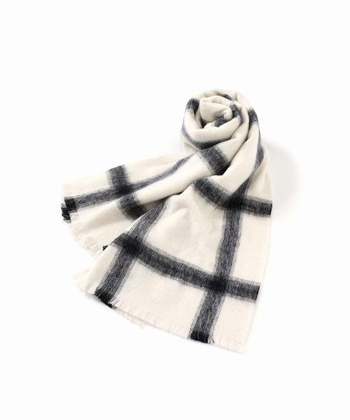 【クリーニング済】アソースメレ　アルパカループ ウィンドペン シャギーストール 楽天市場】ASAUCE MELER アソースメレ アルパカループ Wウィンドペン