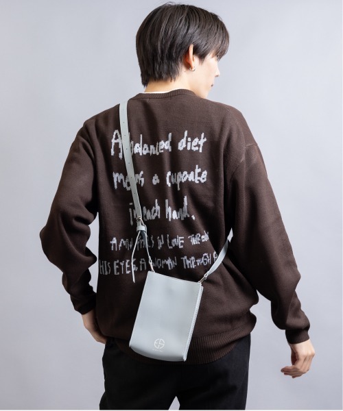 En serio TOKYO（エンソリオトーキョー）の「【En serio TOKYO】コットンタッチダブルジャガード　バックロゴ クルーネックニット（ニット/セーター・メンズ・アイボリー/ブラウン/ブラック・M/L）」の20枚目の写真