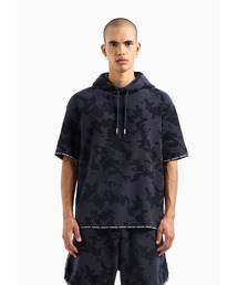 ARMANI EXCHANGE | 【A|X アルマーニ エクスチェンジ】カモフラージュデザイン フーデッド半袖スウェットパーカー(スウェット)