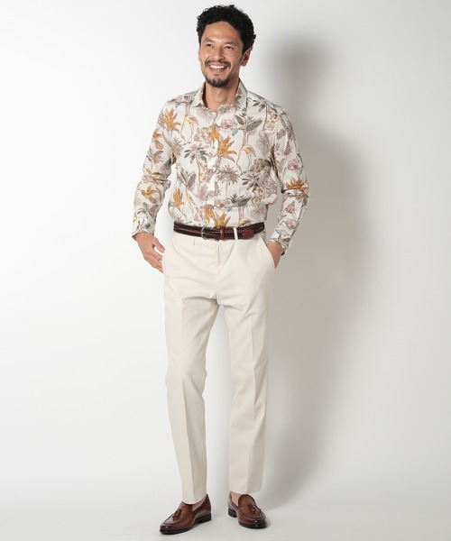 MEN'S BIGI(メンズビギ)の「LIBERTYタナローンプリントシャツ(シャツ/ブラウス・メンズ・ブルー系その他/ホワイト系その他/ネイビー・01/02/03/04)」の7枚目の写真