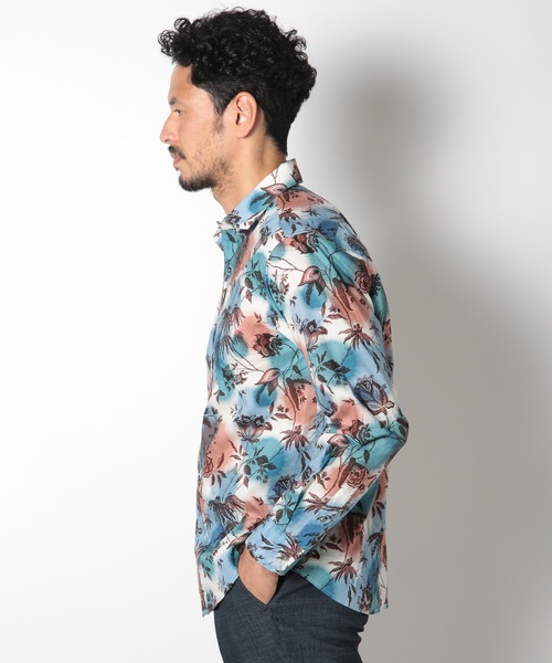 MEN'S BIGI(メンズビギ)の「LIBERTYタナローンプリントシャツ(シャツ/ブラウス・メンズ・ブルー系その他/ホワイト系その他/ネイビー・01/02/03/04)」の12枚目の写真