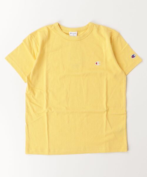 Champion(チャンピオン)の「【Champion/チャンピオン】キッズ ベーシック ショートスリーブTシャツ(Tシャツ/カットソー・キッズ・ネイビー/グリーン系その他/ゴールド/アクア/ブラック/オフホワイト/グレー/ピンク系1/ブルー系その他2/ブルー系その他3/オートミール/ライトグリーン/ライトイエロー・110/120/130/140/150/160/100)」の11枚目の写真