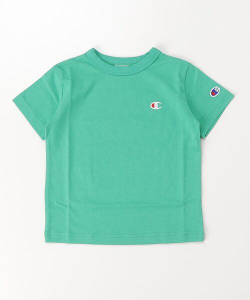 Champion(チャンピオン)の「【Champion/チャンピオン】キッズ ベーシック ショートスリーブTシャツ(Tシャツ/カットソー・キッズ・ネイビー/グリーン系その他/ゴールド/アクア/ブラック/オフホワイト/グレー/ピンク系1/ブルー系その他2/ブルー系その他3/オートミール/ライトグリーン/ライトイエロー・110/120/130/140/150/160/100)」の5枚目の写真
