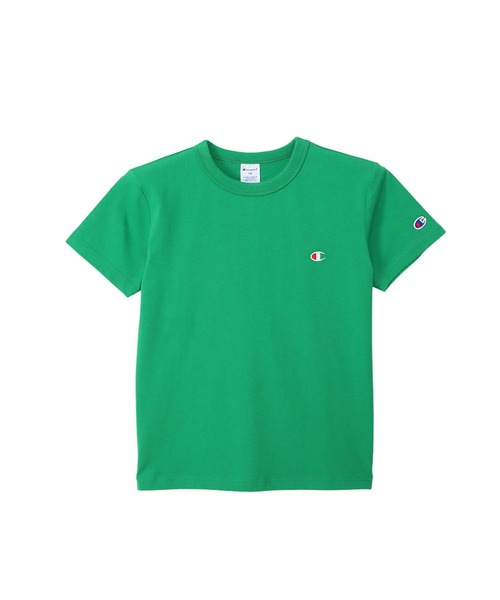 Champion（チャンピオン）の「【Champion/チャンピオン】キッズ ベーシック ショートスリーブTシャツ（Tシャツ/カットソー・キッズ・ネイビー/グリーン系その他/ゴールド/アクア/ブラック/オフホワイト/グレー/ピンク系1/ブルー系その他2/ブルー系その他3・110/120/130/140/150/160/100）」の4枚目の写真
