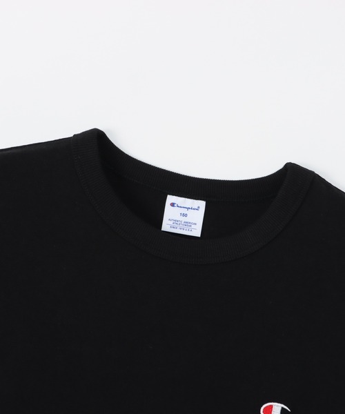 Champion（チャンピオン）の「【Champion/チャンピオン】キッズ ベーシック ショートスリーブTシャツ（Tシャツ/カットソー・キッズ・ネイビー/グリーン系その他/ゴールド/アクア/ブラック/オフホワイト/グレー/ピンク系1/ブルー系その他2/ブルー系その他3・110/120/130/140/150/160/100）」の16枚目の写真