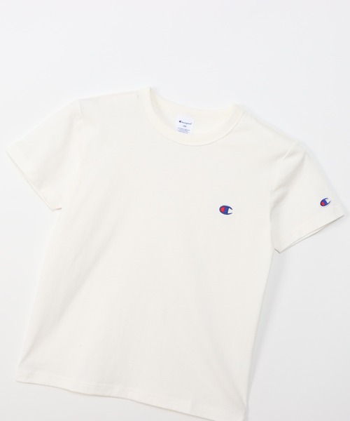 Champion（チャンピオン）の「【Champion/チャンピオン】キッズ ベーシック ショートスリーブTシャツ（Tシャツ/カットソー・キッズ・ネイビー/グリーン系その他/ゴールド/アクア/ブラック/オフホワイト/グレー/ピンク系1/ブルー系その他2/ブルー系その他3・110/120/130/140/150/160/100）」の13枚目の写真