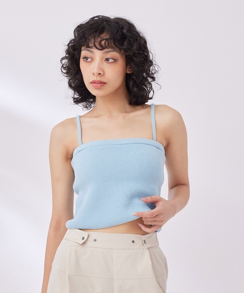 NERGY（ナージー）の「【UV】ソフトタッチ2WAYカップ付きキャミソール（キャミソール・レディース・ブラック/ライトグレー/サックスブルー・FREE）」の3枚目の写真