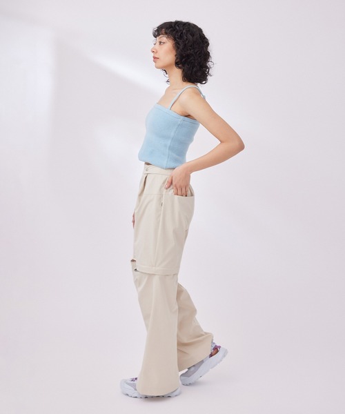 NERGY（ナージー）の「【UV】ソフトタッチ2WAYカップ付きキャミソール（キャミソール・レディース・ブラック/ライトグレー/サックスブルー・FREE）」の7枚目の写真