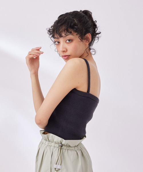 NERGY（ナージー）の「【UV】ソフトタッチ2WAYカップ付きキャミソール（キャミソール・レディース・ブラック/ライトグレー/サックスブルー・FREE）」の9枚目の写真