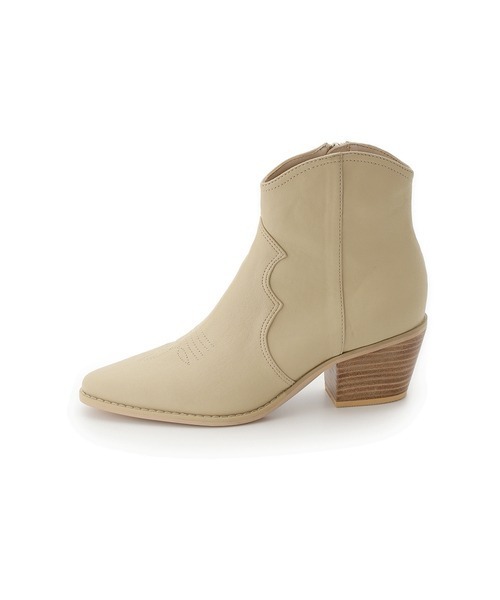 LILY BROWN(リリーブラウン)の「ウエスタンショートブーツ(ブーツ・レディース・オフホワイト/イエロー/ブラック・LARGE/SMALL/MEDIUM)」の5枚目の写真