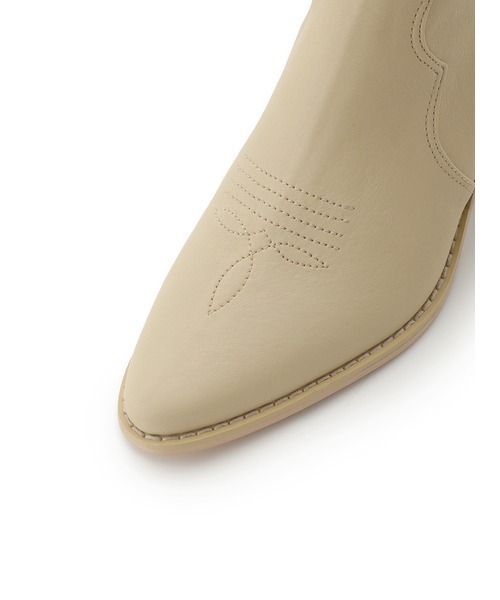 LILY BROWN(リリーブラウン)の「ウエスタンショートブーツ(ブーツ・レディース・オフホワイト/イエロー/ブラック・LARGE/SMALL/MEDIUM)」の6枚目の写真